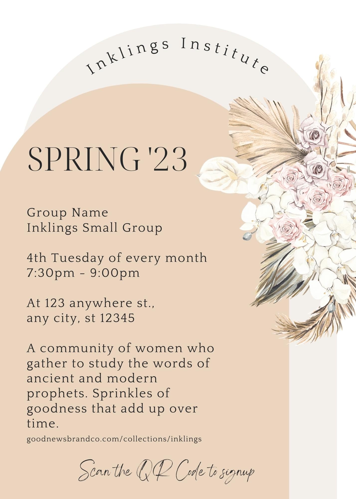 Inklings Small Group - Spring '23 Invite Template