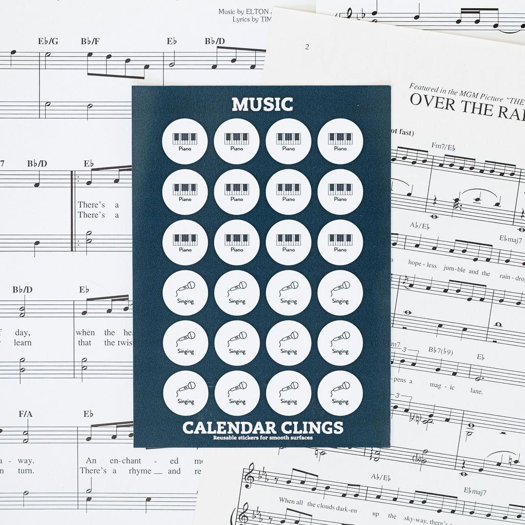 Music | Piano/Singing | Calendar Clings