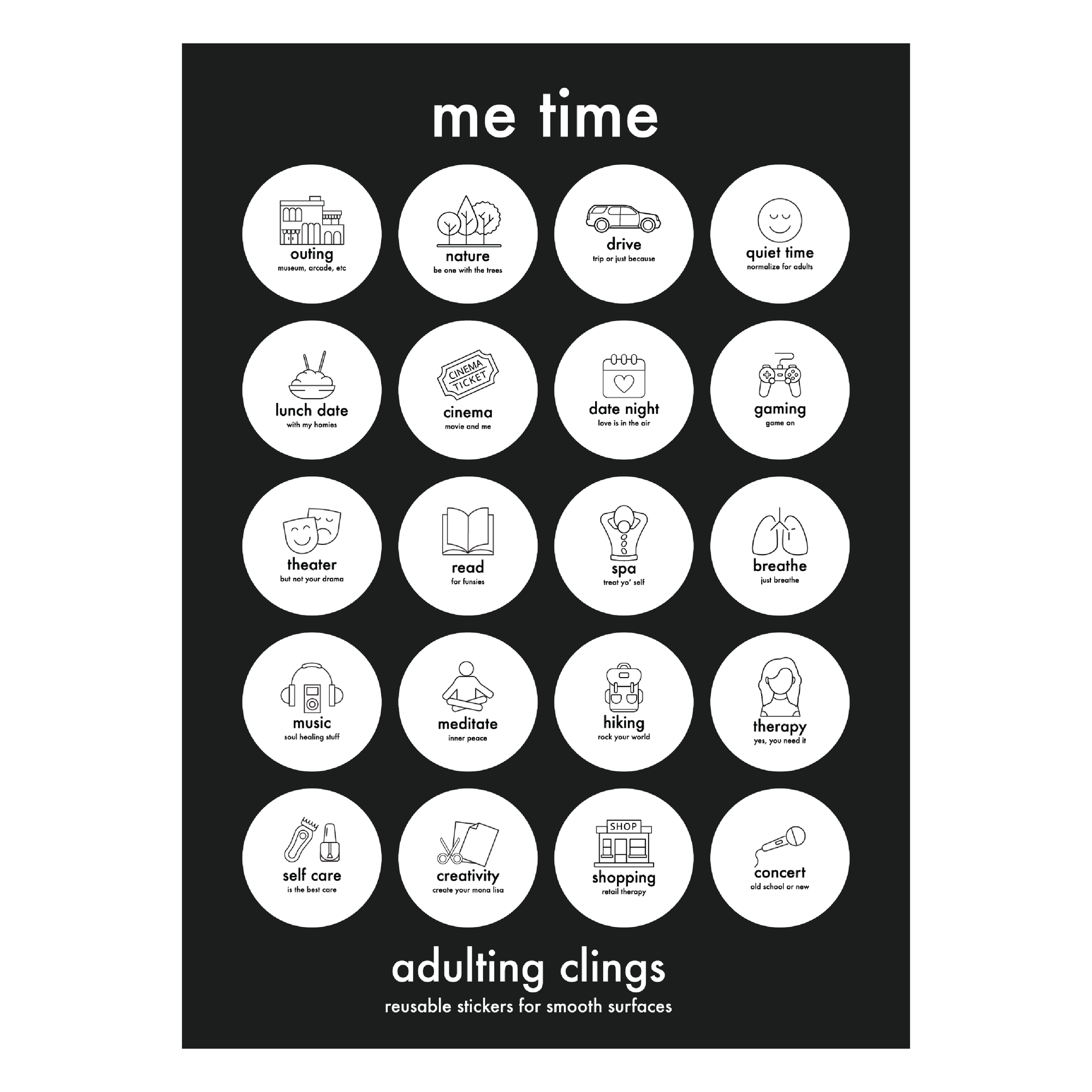 adulting | me time | daily clings